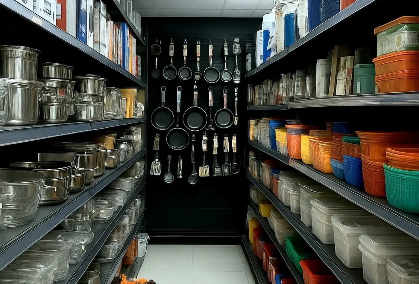 Kitchenware and supplies inside the Shop House showroom in Al Ain