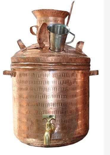 Vintage Hammered Gas Fired Copper Samovar