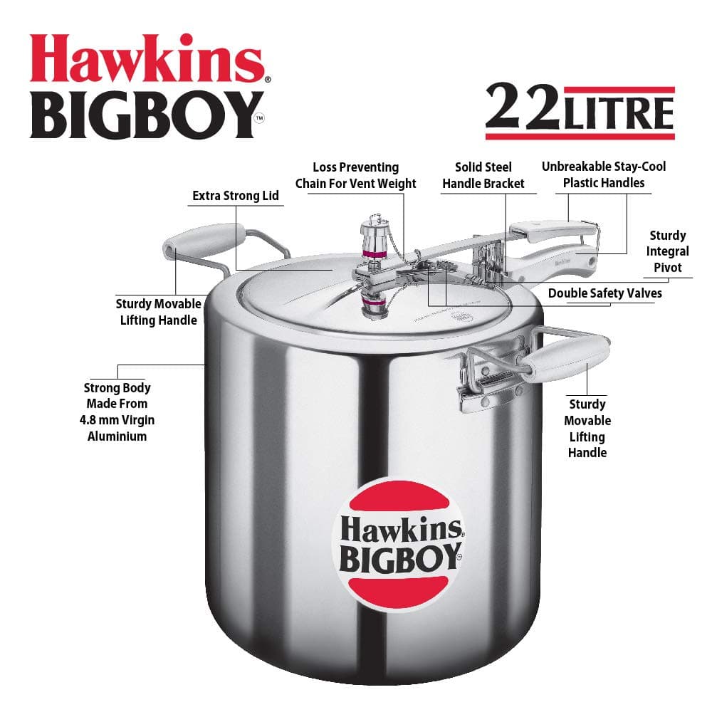 Hawkins big boy 22 liter aluminium pressure cooker