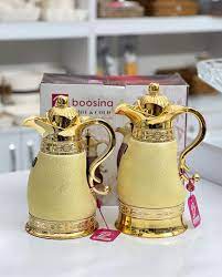 Gold theme flask bosnia 2 pieces set