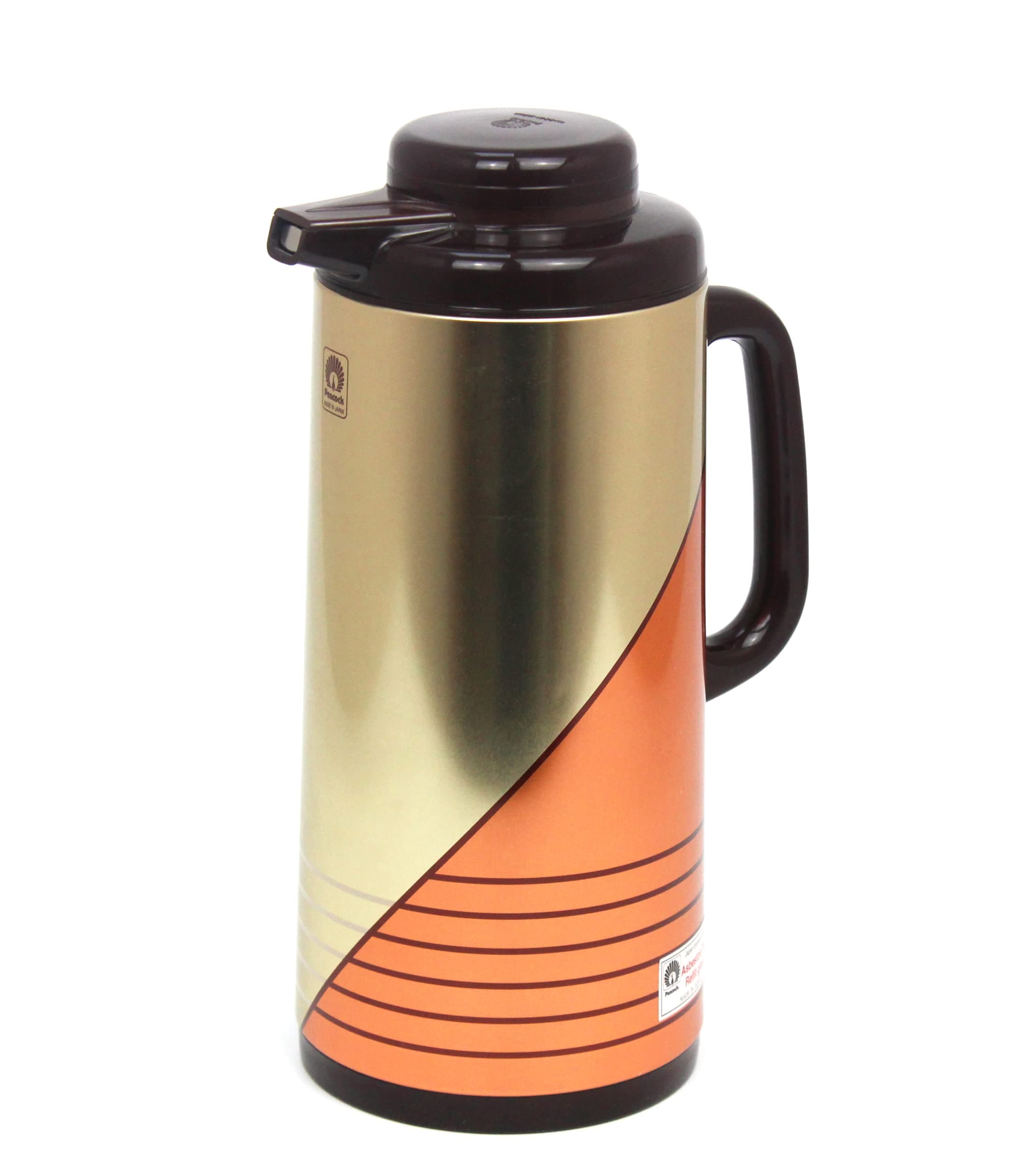 Peacock Japan Vacuum Flask CIw-160 دلة بيكوك اليابانية (138 Brown, 1.6 L)
