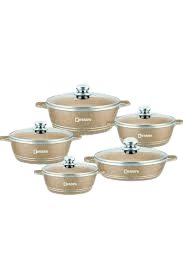 Dessini 10pcs non stick cookware set, Beige