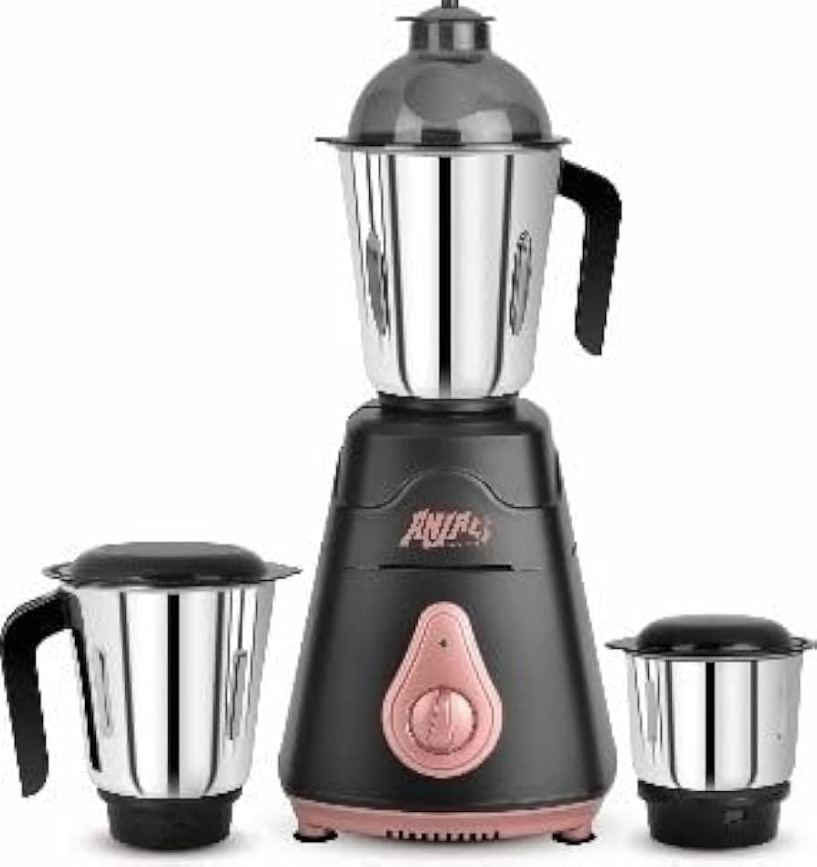 Anjali Riva Hybrid 750-Watt Mixer Grinder with 3 Stainless Steel Multipurpose Jar for Juicing