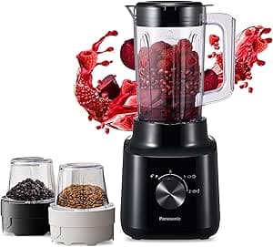 Panasonic 450w motor blender, curved stainless steel blade for smooth blending